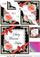 Welsh Happy Mothers Day Rose and Lace Wavy Corner
