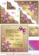 Floral Elegance Birthday Baby Sister Wavy Corner Stacker