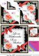 Irish Gaelic Mother Mothers Day Rose and Lace Wavy Corner