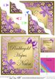 Floral Elegance Welsh Grandmother Happy Birthday Wavy Corner