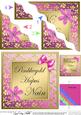 Floral Elegance Welsh Grandmother Happy Birthday Wavy Corner