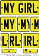 My Girl Novelty Number Plate with Side Stacker