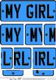 My Girl Novelty Number Plate with Side Stacker
