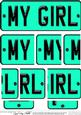 My Girl Novelty Number Plate with Side Stacker