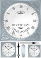 8 x 8 Birthday Clock Topper with 3D Decoupage Hands