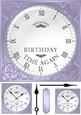 8 x 8 Birthday Clock Topper with 3D Decoupage Hands