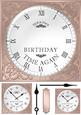 8 x 8 Birthday Clock Topper with 3D Decoupage Hands