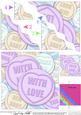 With Love Sweet Heart Wavy Corner Side Stacker Topper