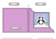 Cute Christmas Penguin Cut and Fold Corner Card