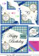 Tartan Birthday Day Wavy Corner