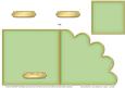 Cut and Fold Shell Corner Card Plain Card Base