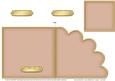 Cut and Fold Shell Corner Card Plain Card Base