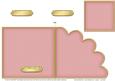 Cut and Fold Shell Corner Card Plain Card Base