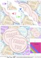 Thank You Sweet Heart Wavy Corner Side Stacker Topper