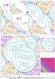 Thank You Sweet Heart Wavy Corner Side Stacker Topper