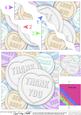 Thank You Sweet Heart Wavy Corner Side Stacker Topper