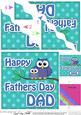Owl Felties Dad Fathers Day Wavy Corner Side Topper