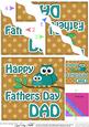 Owl Felties Dad Fathers Day Wavy Corner Side Topper