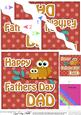 Owl Felties Dad Fathers Day Wavy Corner Side Topper