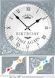 8 x 8 Birthday Clock Scalloped Corner Topper