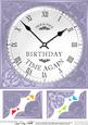 8 x 8 Birthday Clock Scalloped Corner Topper