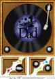 Number 1 Dad Record  - 8 x 8 Scalloped Corner Topper 