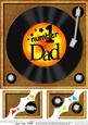 Number 1 Dad Record  - 8 x 8 Scalloped Corner Topper 