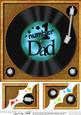 Number 1 Dad Record  - 8 x 8 Scalloped Corner Topper 