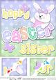 8x8 Hoppy Easter Sister Easter Bunny Girl Felties