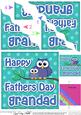 Owl Felties Grandad Fathers Day Wavy Corner Side Topper
