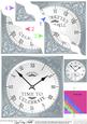 Time to Celebrate Clock Wavy Corner Side Stacker Topper
