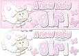 Large Dl a New Baby Girl Lamb Felties Side Stacker Topper