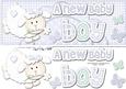 Large Dl a New Baby Boy Lamb Felties Side Stacker Topper