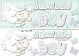 Large Dl a New Baby Boy Lamb Felties Side Stacker Topper