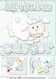 8x8 Baby Boy's First Easter Lamb Felties Scalloped Corner