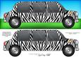 Large Dl Zebra Stripe Stretch Limo Quick Card N 3D Decoupage