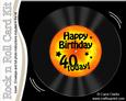 40th Birthday Record Rock N Roll Kit, Envelope and Insert