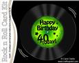 40th Birthday Record Rock N Roll Kit, Envelope and Insert