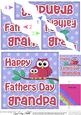 Owl Felties Grandpa Fathers Day Wavy Corner Side Topper