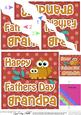 Owl Felties Grandpa Fathers Day Wavy Corner Side Topper