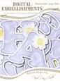 Floral Felties Uppercase Alpha Digital Embellishment