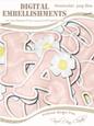 Floral Felties Uppercase Alpha Digital Embellishment
