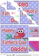 Owl Felties Daddy Fathers Day Wavy Corner Side Topper
