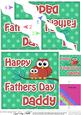 Owl Felties Daddy Fathers Day Wavy Corner Side Topper