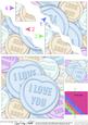 I Love You Sweet Heart Wavy Corner Side Stacker Topper
