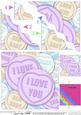 I Love You Sweet Heart Wavy Corner Side Stacker Topper