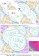I Love You Sweet Heart Wavy Corner Side Stacker Topper