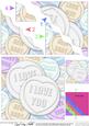 I Love You Sweet Heart Wavy Corner Side Stacker Topper