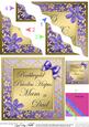 Floral Elegance Welsh Mum and Dad Anniversary Wavy Corner
