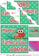 Owl Felties Pappa Fathers Day Wavy Corner Side Topper
